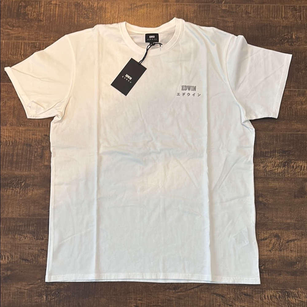 EDWIN White Men's T-Shirt, XL